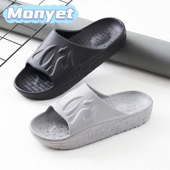Monyet 2025 Sandal Sandal Pria Versi Korea dan Personalisasi Sepatu Pantai Drag Flat Pria