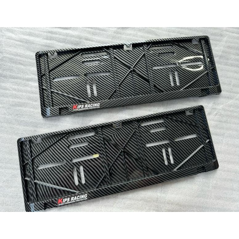 DUDUKAN PLAT NOMOR MOBIL CARBON KIPS RC SET DEPAN BELAKANG tempat plat nomor mobil carbon cover plat