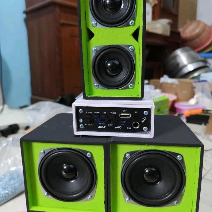 Sound Sistem Miniatur Box Mini Scoop Speaker 3 Inc Amplifier Bluetooth Paket Full System 2 Box Subwo
