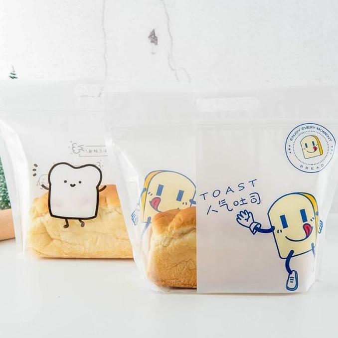 Bestone- 10pcs plastik roti tawar tebal ziplock kantong plastik roti tawar