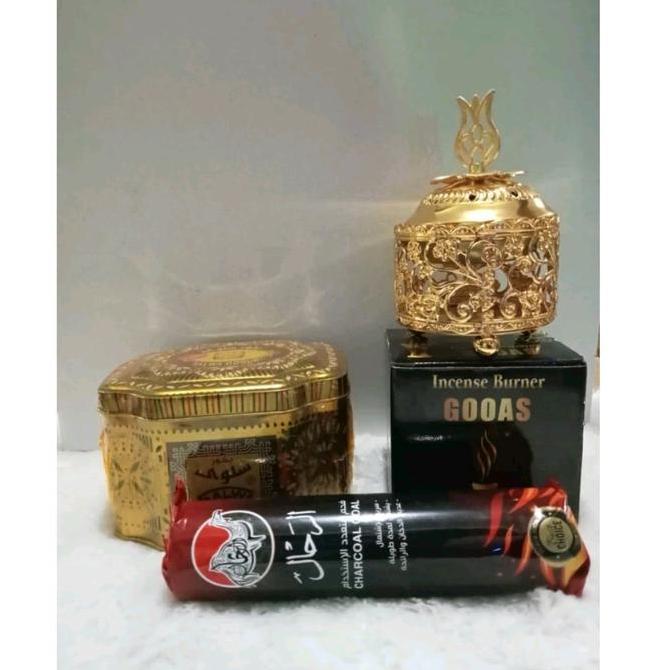 Paket Lengkap Bukhur set (arang, prapen, bukhur salwa)