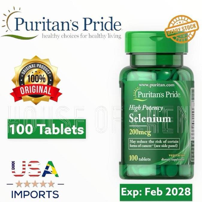 PURITAN PRIDE Selenium 200mcg - 100 Tablets Puritan's Pride USA