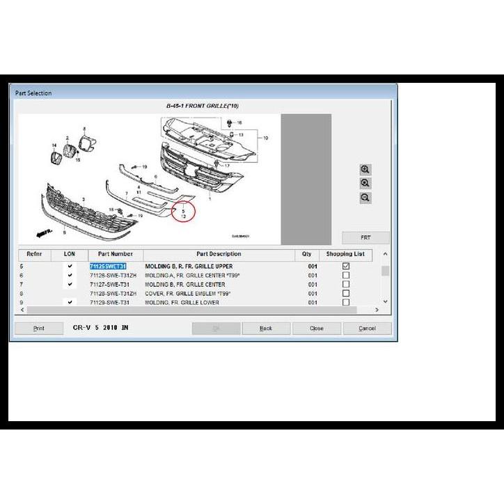 TERBARU GRILL CHROME CRV LIST GRILL CRV GEN 3 2010-2012 ORIGINAL