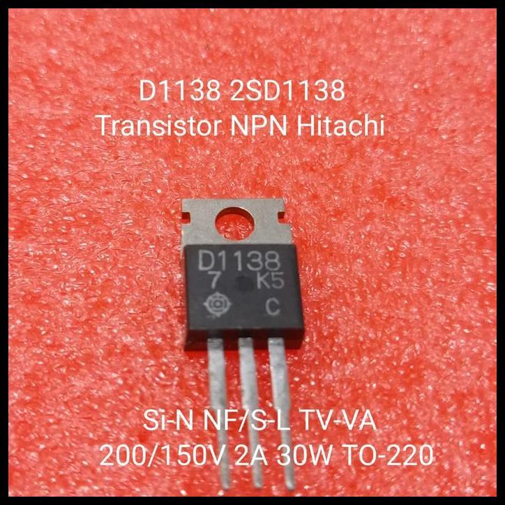 DISKON D1138 2SD1138 TRANSISTOR NPN HITACHI TO-220 