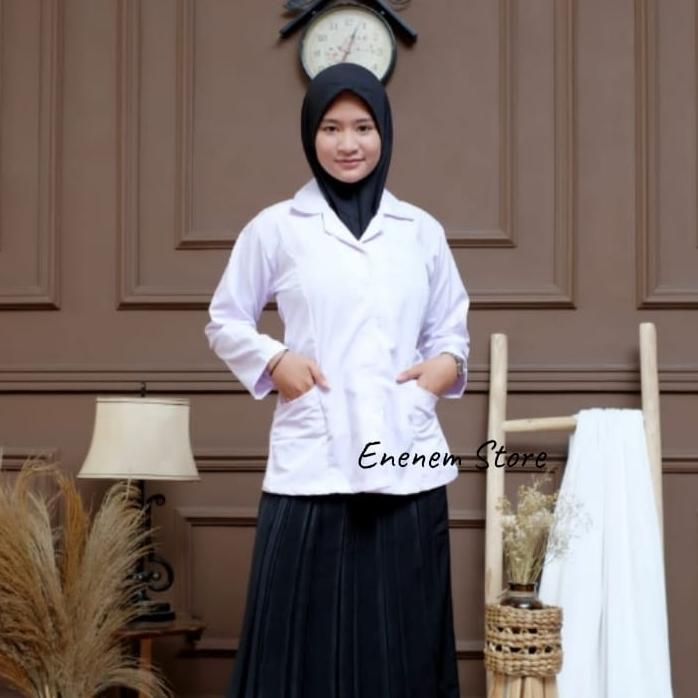 PREMIUM BAJU DINAS PUTIH WANITA BAJU PUTIH PNS/ASN, BAJU PUTIH PDH GURU, BAJU PPL, PDH, PERAWAT, BID
