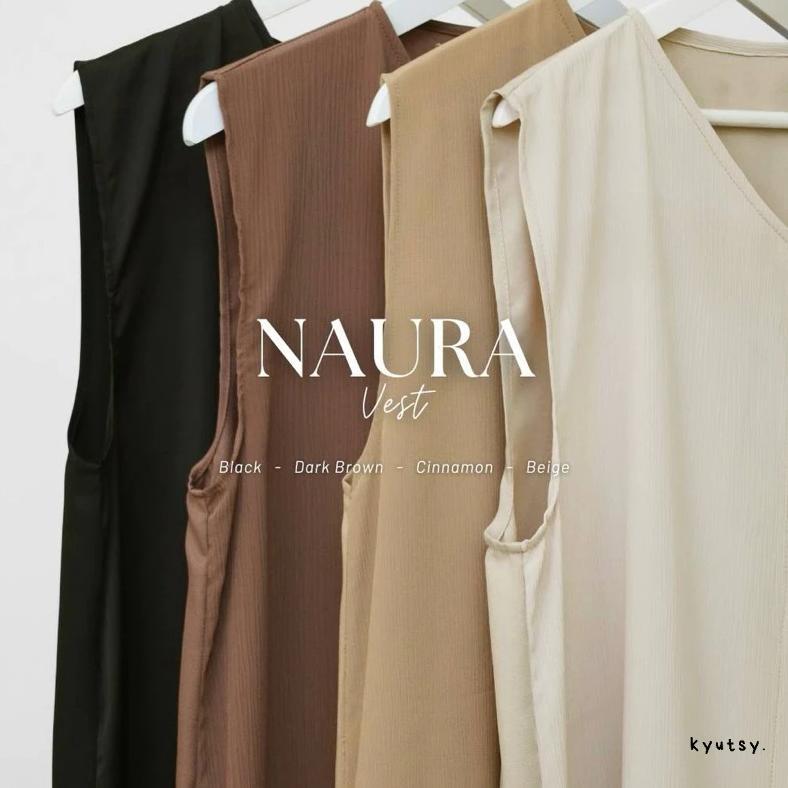 Murah Elmina Naura Outer Vest Tanpa Lengan Pastel Terbaru 2025 Minimalis Polos Raya Collection Simpl