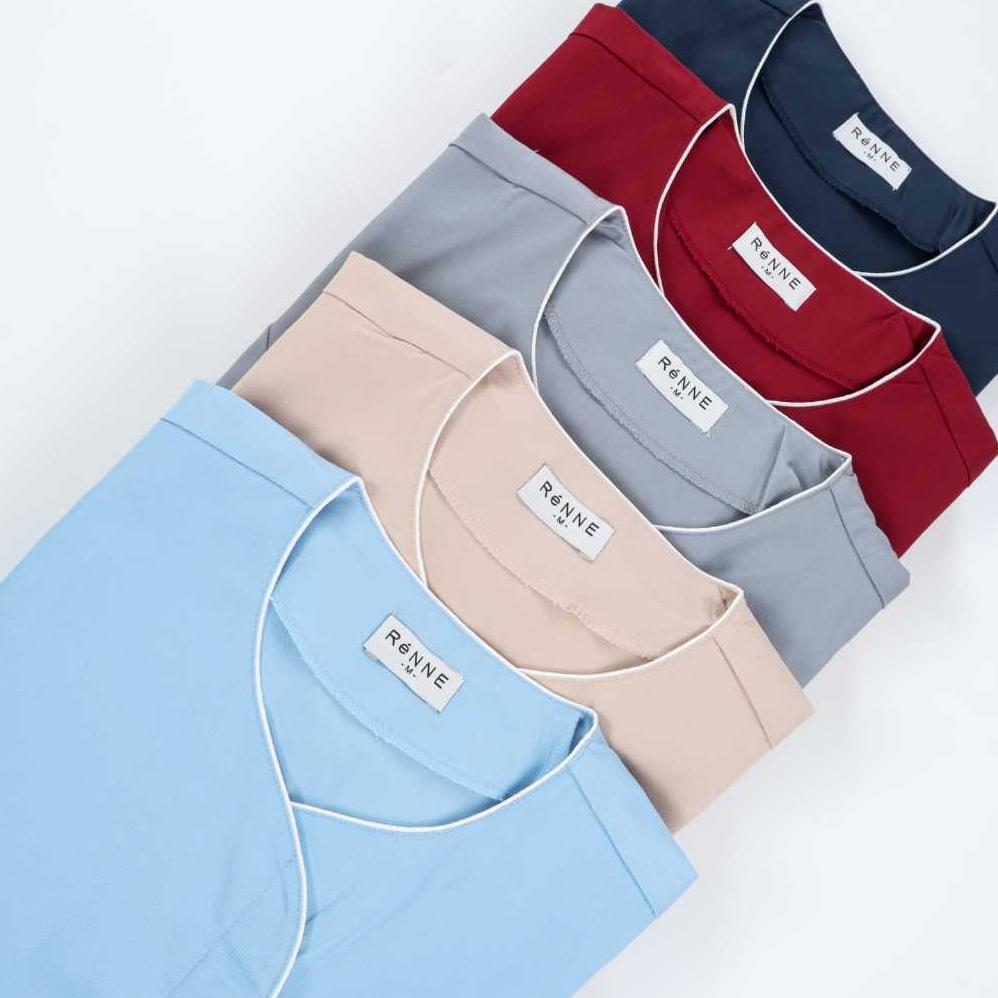 Disc [Renne] Baju Suster Zoe Short Sleeve / Seragam Baby Sitter Jumbo / Seragam Nanny Big Size / Ser