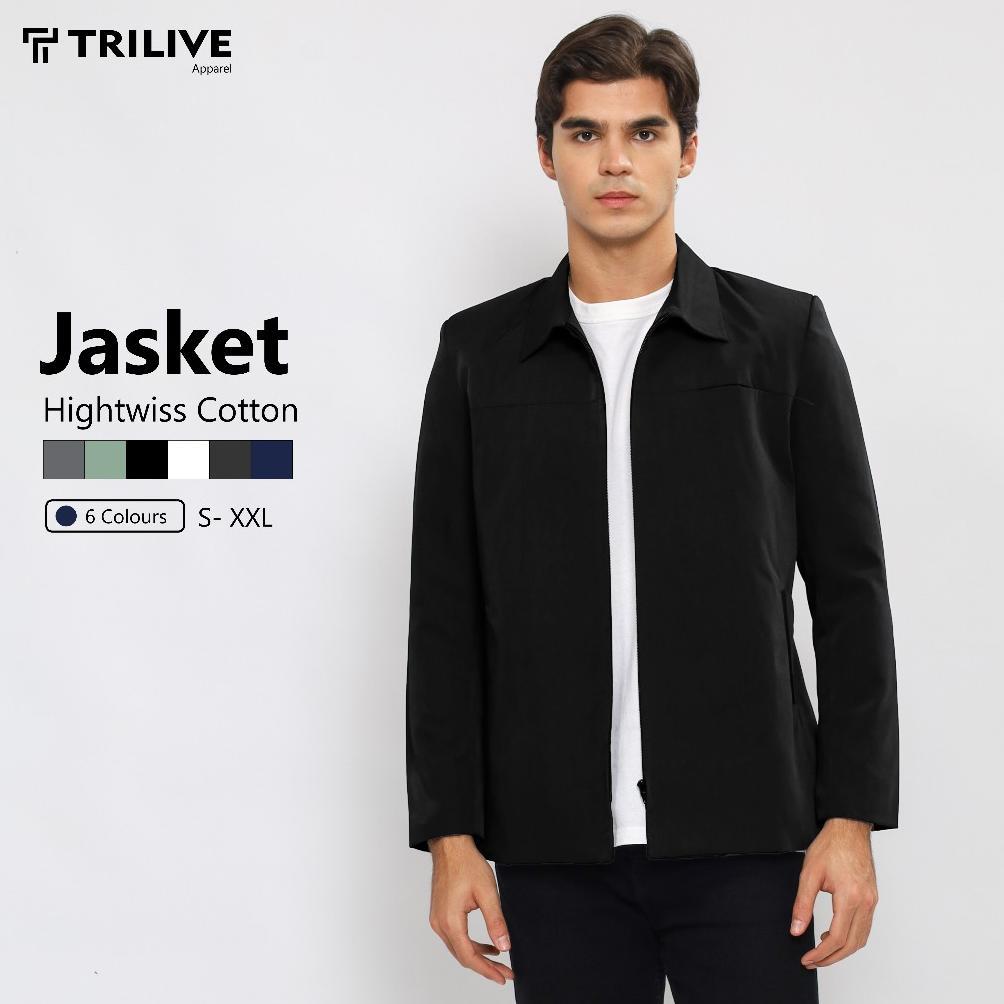 ORIGINAL TRILIVE - JASKET PRIA DEWASA JAS ZIPPER FORMAL DAN CASUAL