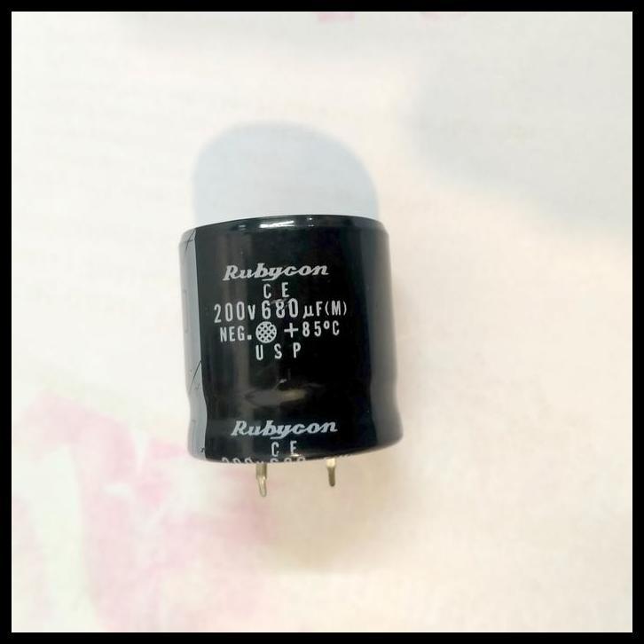 TERLARIS KAPASITOR ELCO 680UF 200V RUBICON