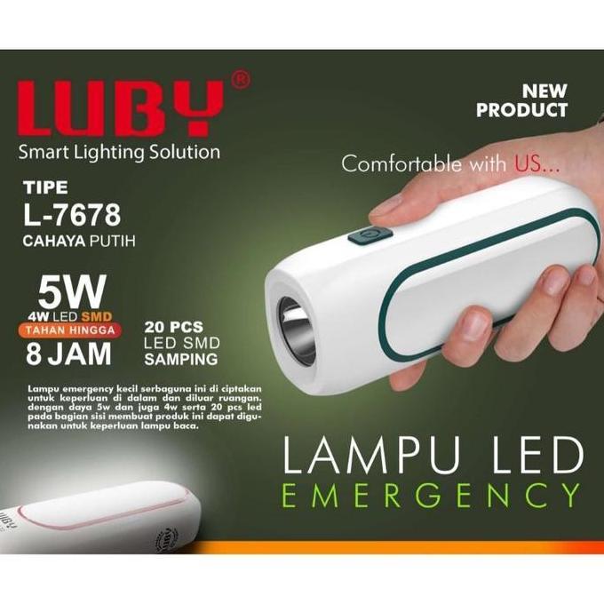 Bestone- Lampu Led Emergency LUBY L-7678 / Senter Led Emergency LUBY L7678