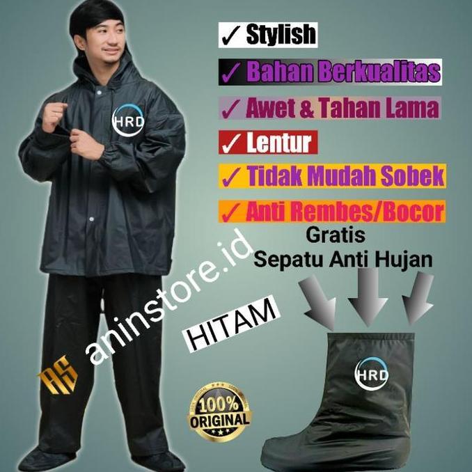 Bestone- Paket lengkap Jas hujan HRD dan Cover Sepatu
