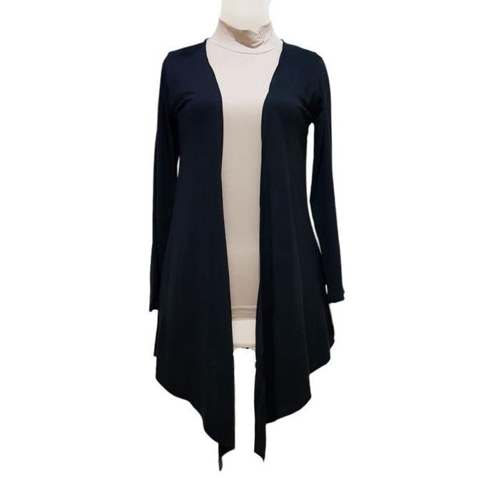 Kardigan Wanita Polos Bahan Kaos Rayon Adem Dan Strech Lengan Panjang/Outer Wanita Cardigan Premium 