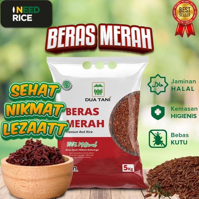 Beras Merah 5Kg Dua Tani - HALAL