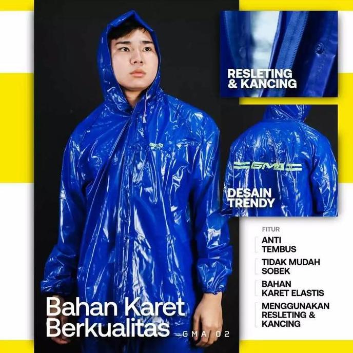 NEW Jas Hujan GMA 2/Jas Hujan Karet GMA Rubber GMA/Mantel Hujan GMA Versi