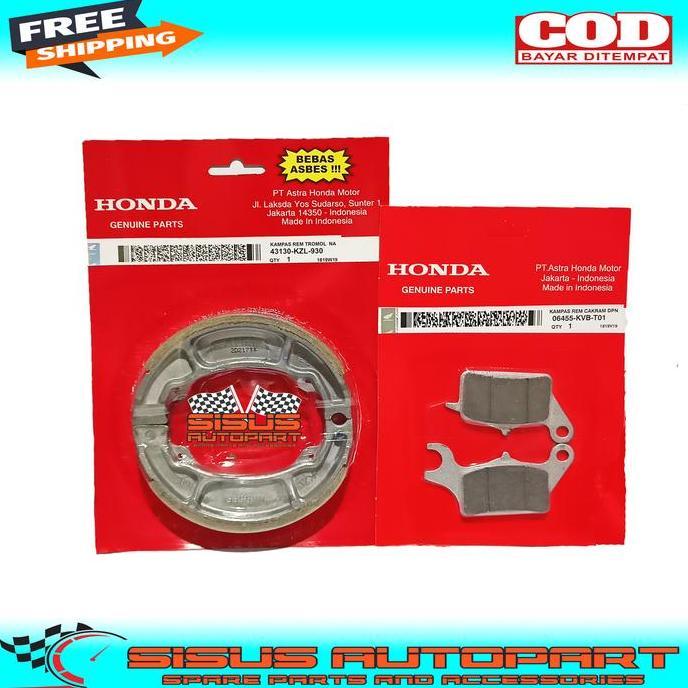Gaswoi- Kampas Rem Beat Fi Beat Deluxe Vario Fi Scoopy Fi Spacy Beat Esp / Paket Kampas Rem Depan Be
