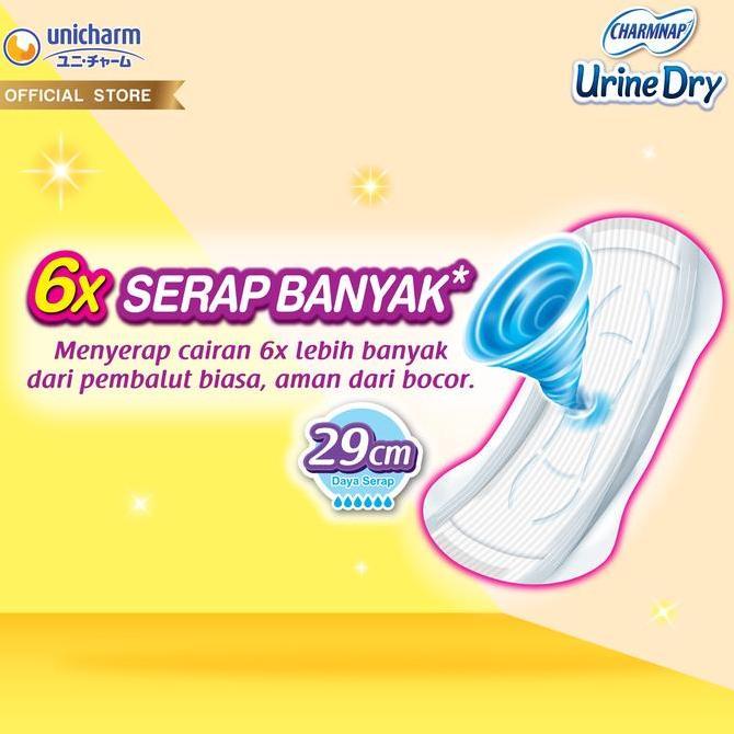 Terpopuler- Charmnap Urine Dry Pembalut Urine 29Cm - 3 Packs