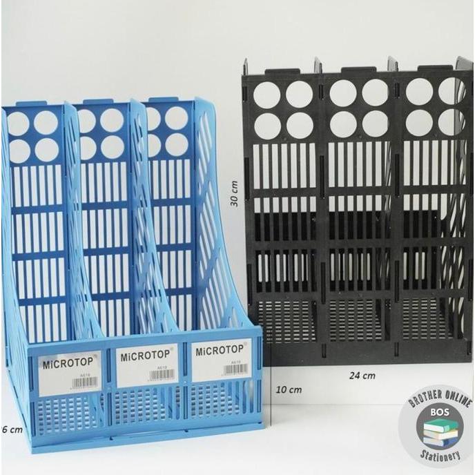 Organix- Bos Box File Plastik 3Susun/Box Keranjang/Dokumen/Book Organizer/Rak