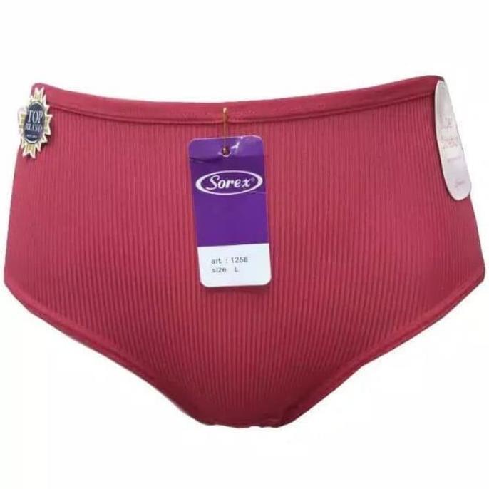 Bahanlembut- Cd Wanita Sorex 1258 Super Stretch | Celana Dalam Cewek Motif Garis Salur Timbul Cd Per