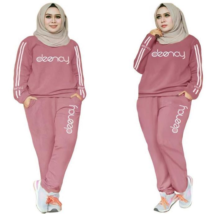 PIK - Setelan Olahraga Wanita Hijab Marimar Olivia M L XL  XXL 3XL Training Baju Celana Kaos Muslim 