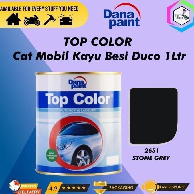 Carecar- Top Color 2651 Stone Grey - Cat Mobil Kayu Besi Duco