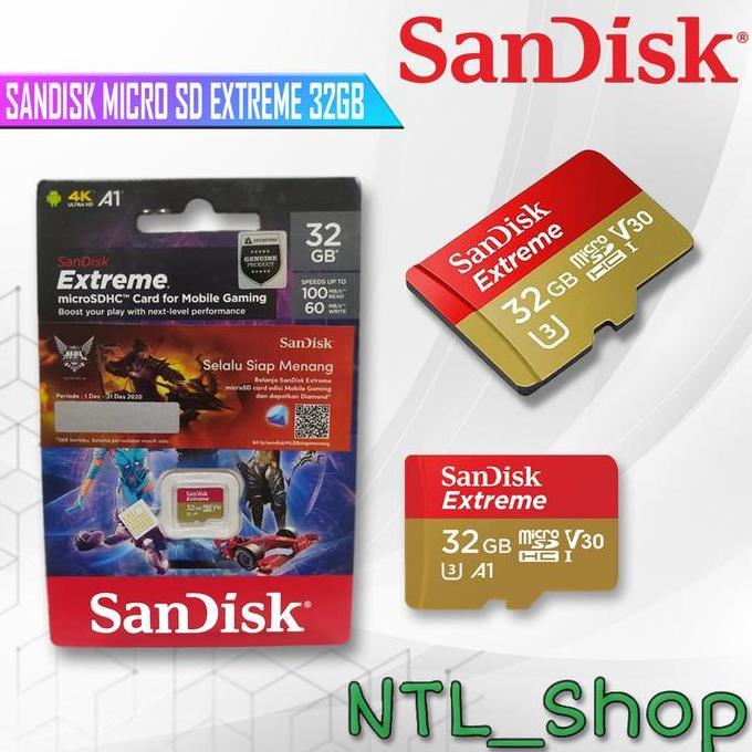 SANDISK MICRO SD EXTREME 32GB Memori MicroSD Sandisk Extreme 32GB