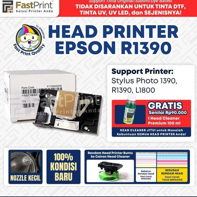 Solid- Print Head Printer Epson 1390 R1390 L1800