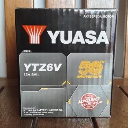 NEW Aki motor Honda Beat Deluxe, Vario 125, Vario 150, Vario 160, Scoopy, PCX YTZ6V YUASA AKI KERING