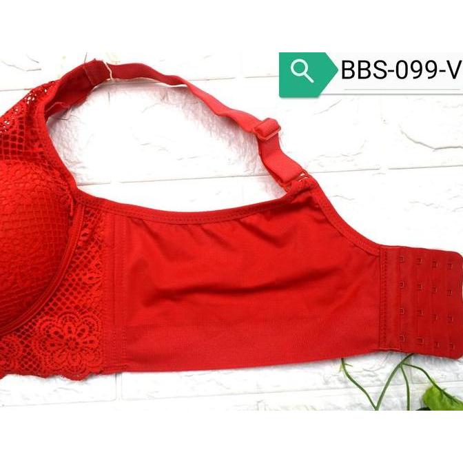 Bahanlembut- Bra Busa Tipis Bh Berkawat Cup B Kait 4 Tali Bisa Adjust Kemben Blukat Bbs-099 Pink Wan
