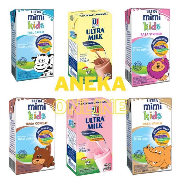 Alami- Ultra Susu Uht / Susu Ultra Mimi Kids 125Ml (1 Karton)