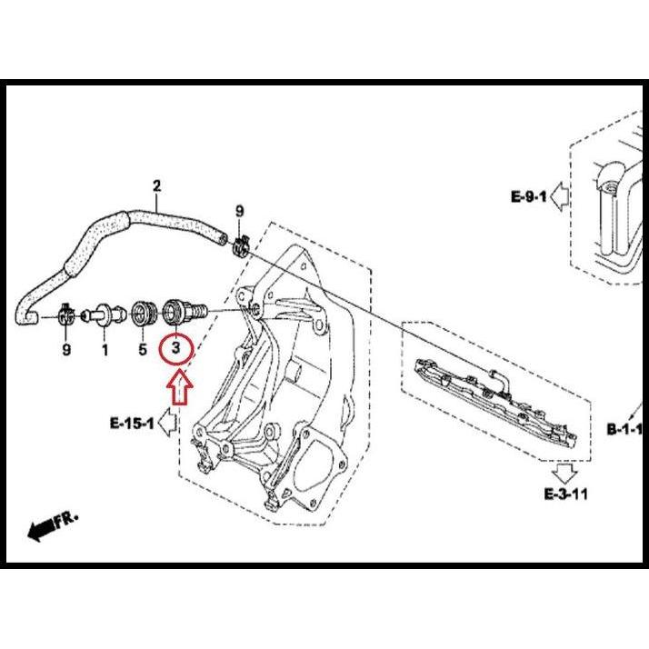 TERBARU JOINT JOIN GROMMET SEAL PCV VALVE HONDA CIVIC FD CRV RE 2008 2009 2010 2011 2012 ORIGINAL 
