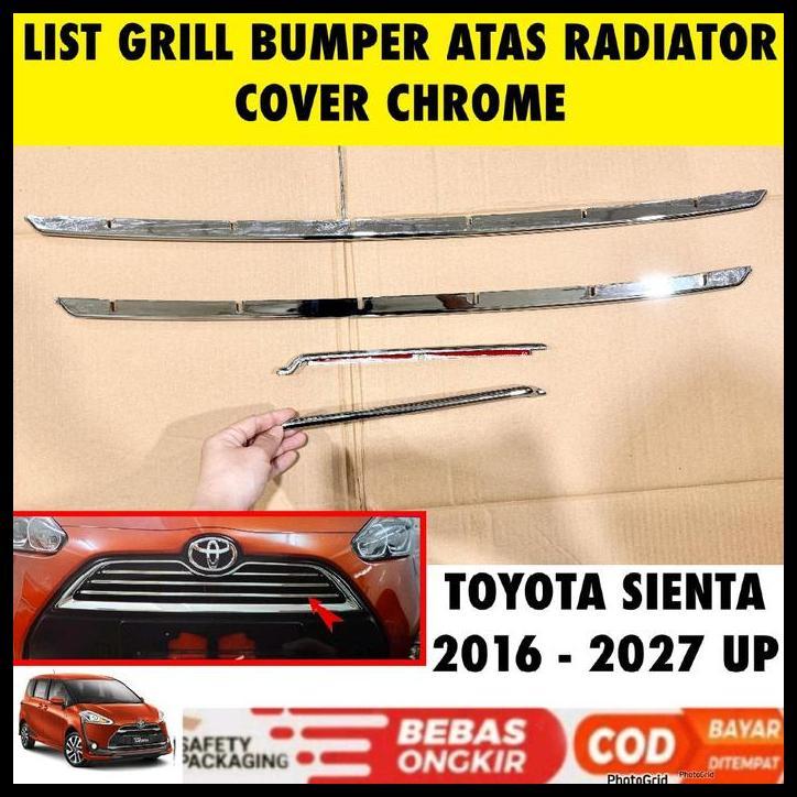 GRATIS ONGKIR LIST GRILL BUMPER DEPAN RADIATOR ATAS SIENTA 2016 2018 2020 2024 2025 2026 2027 COVER 