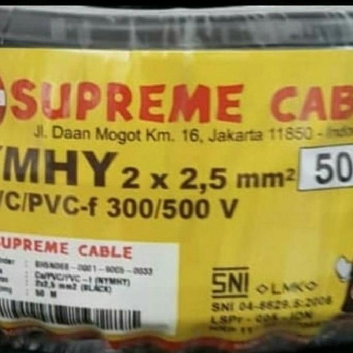 kabel serabut nymhy/nyyhy 2x2,5 50m Supreme/kabel Supreme nymhy 2 x2,5