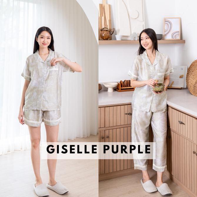 Terpopuler- Giselle Set (S-Xl)  - Piyama Organic Silk Tencel Pajamas Set