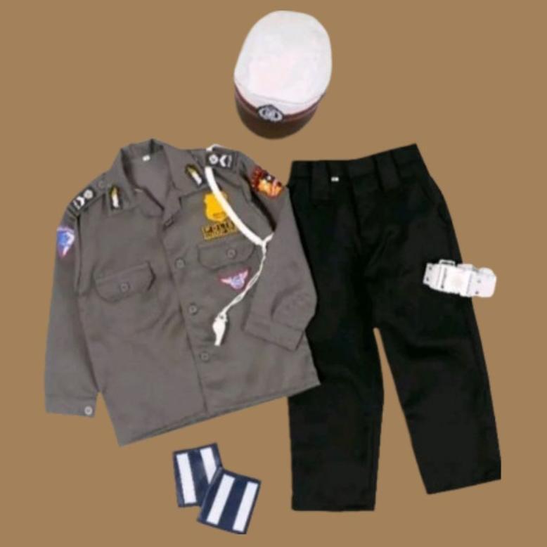 Diskont Baju Polisi Anak Laki Laki/Baju Polisi Anak Perempuan/Seragam Baju Polisi Anak Laki Laki Tk 