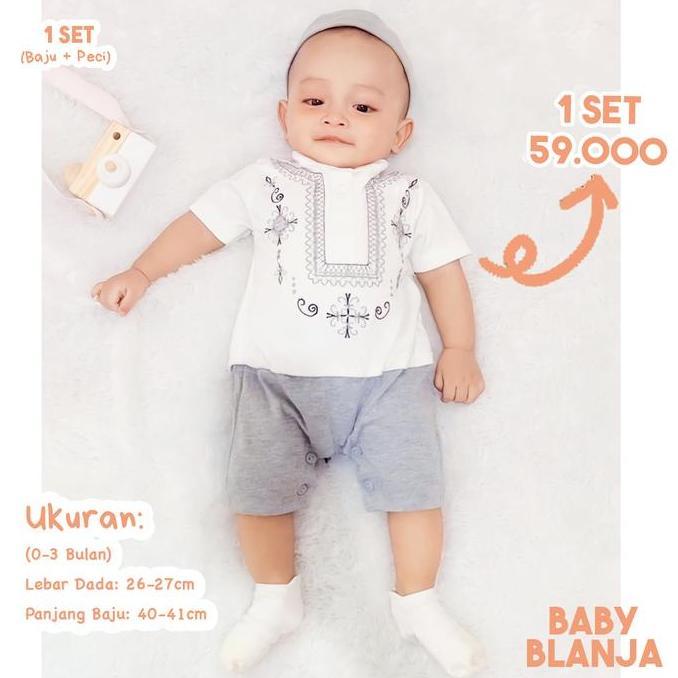 Colkid- Baju Koko Bayi Laki-Laki Newborn Abiyan Set