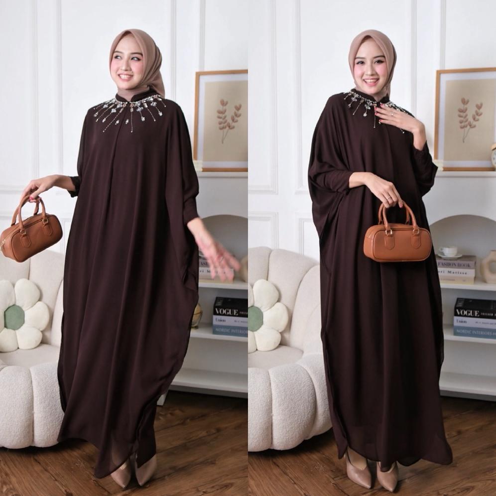 big sale jihan kaftan lengan kerut ceruti payet mewah