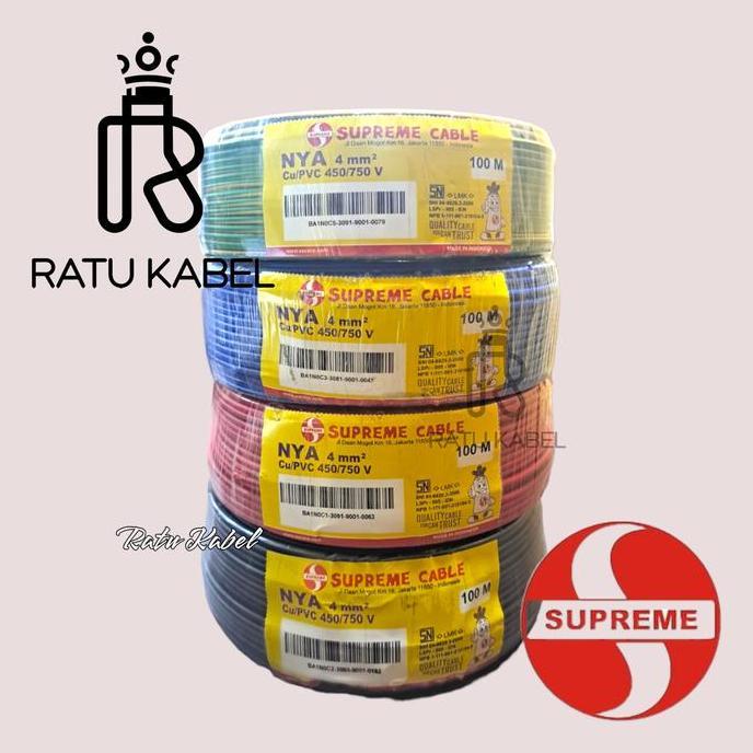Promo NYA 1X4 MM SUPREME / KABEL KAWAT TUNGGAL 1 X 4 MM/ KABEL GROUNDING 4MM Diskon