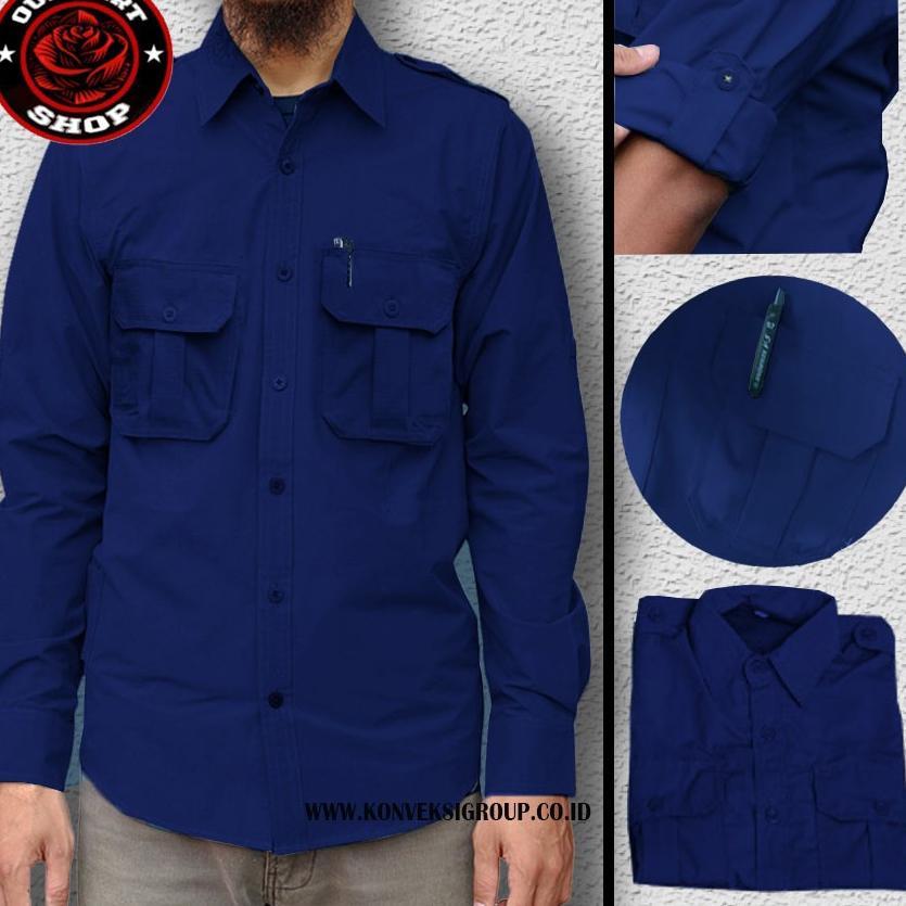 Promo  Baju Lapangan Kemeja Seragam Pdl Pdh Polos Panjang Pria Wanita Baju Outdoor Baju Tactikal Pdl