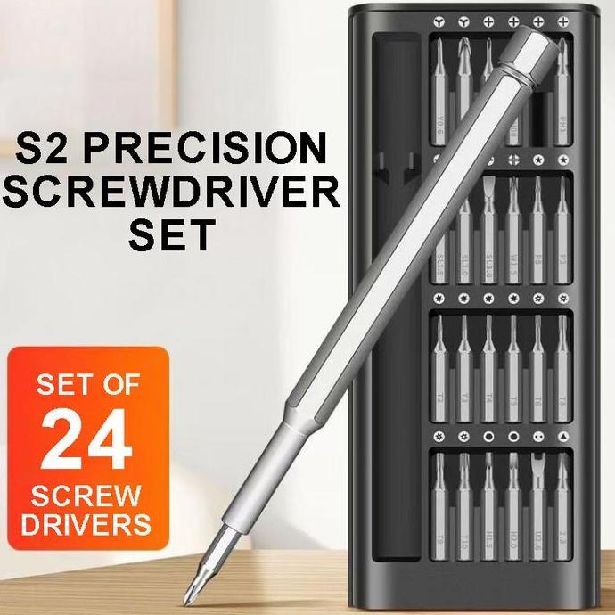 REMOLACK Obeng 24 in 1 Set Obeng Alat Perbaikan Ponsel untuk Ponsel Set Obeng