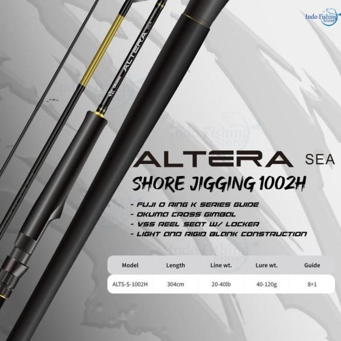 BEBAS ONGKIR - Joran Pancing OKUMA Altera Sea Shore Jigging 1002H 20-40Lbs Stik Mancing Casting Jigg