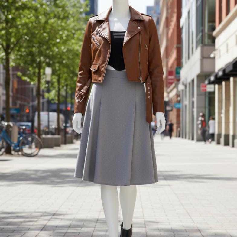 hot sale jaket semi kulit wanita cewe untuk motor turing model seksi korea crop murah