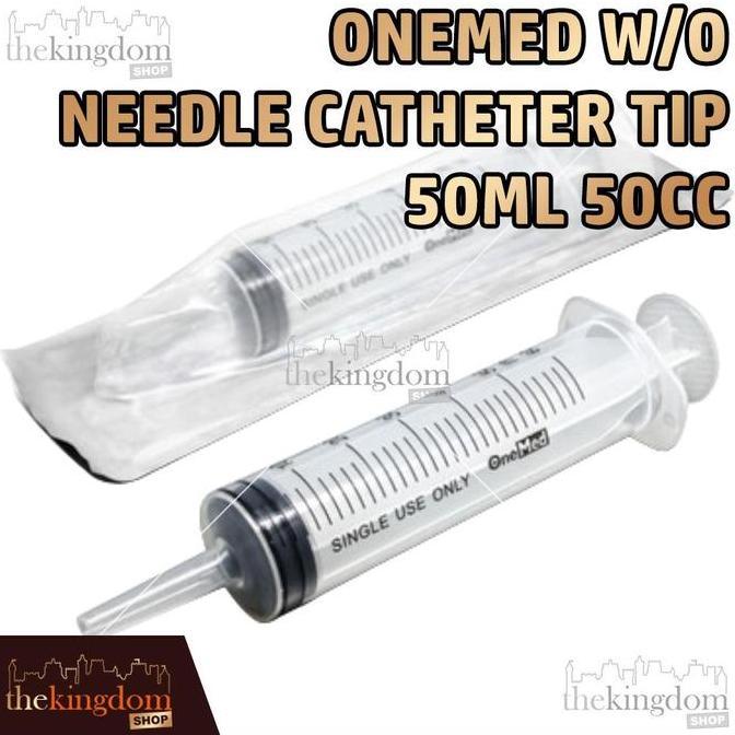 CARMANELO Onemed Disposable Syringe without Needle Catheter Tip 50ml 50cc Tanpa Jarum Steril Spuit S