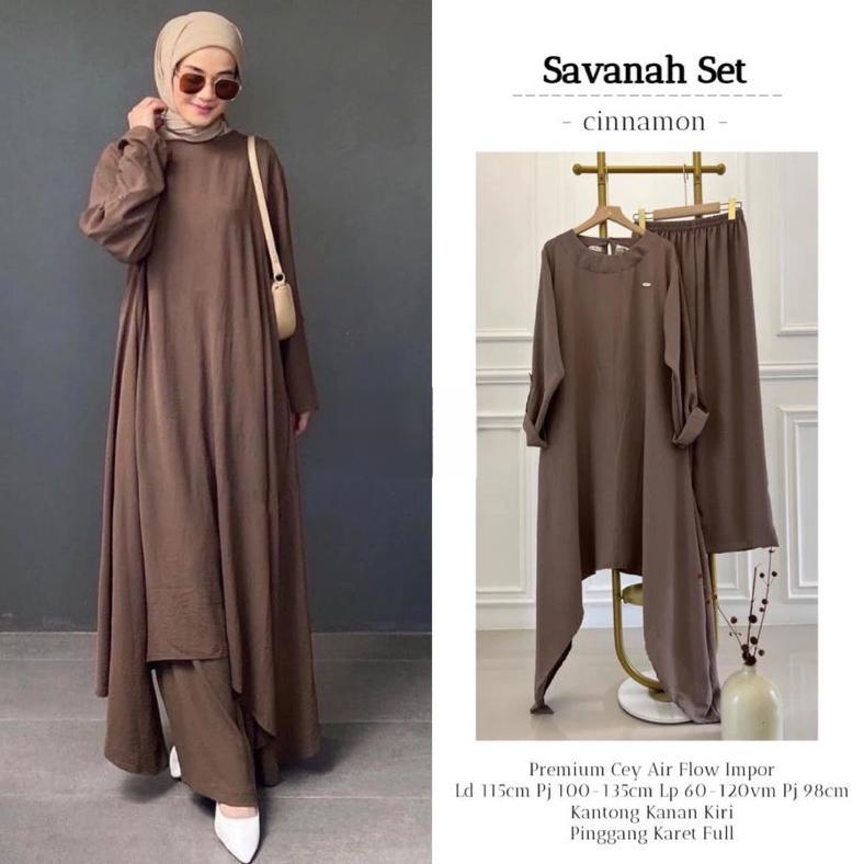 Big Sale Savana Abaya Tunik Syari - One Set Tunik Jumbo + Rok
