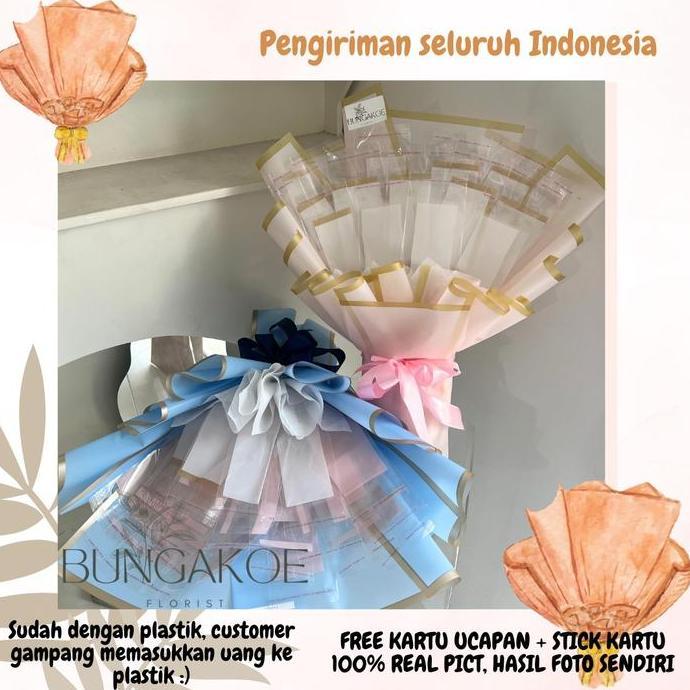 Flowandbe- Money Bouquet Kosong - Buket Uang Kosong Bucket Uang Kosongan Money Bucket Kosong Buket B