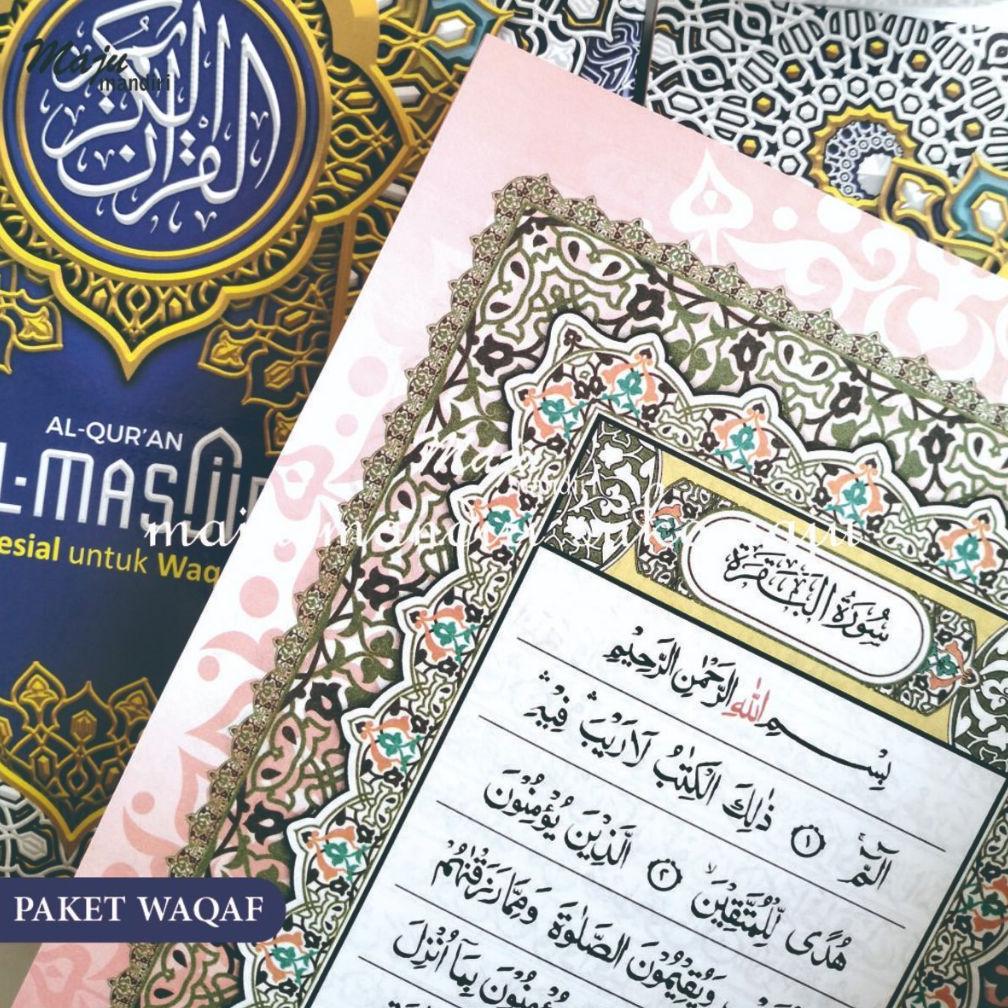 ORIGINAL ALQURAN TADARUS TANPA TERJEMAHAN UKURAN SEDANG A5 WAKAF MASJD RAMADHAN