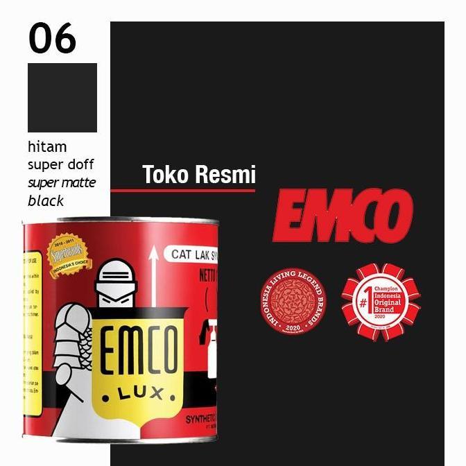 Cat Kayu & Besi Emco Lux - Hitam Super Doff