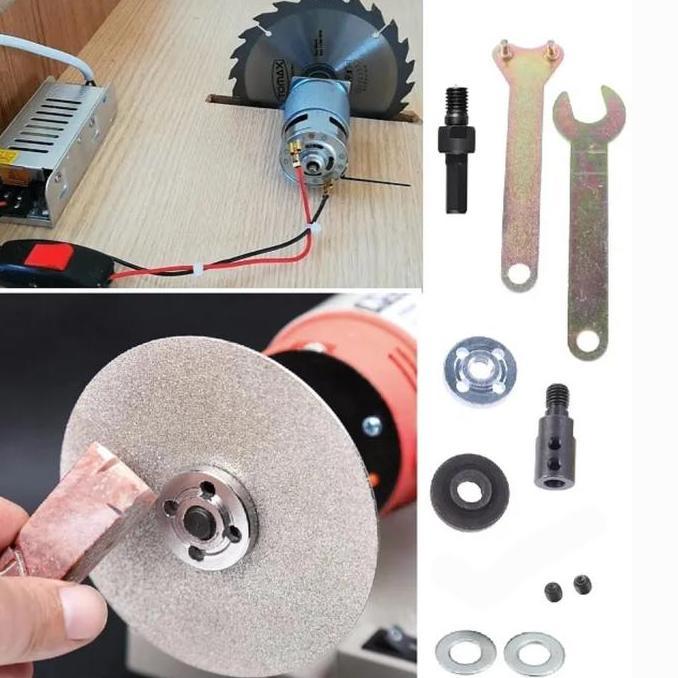 Ironday- Adaptor Konektor Dinamo Ke Gerinda Sambungan Dinamo As 5Mm - 14Mm Multifungsi