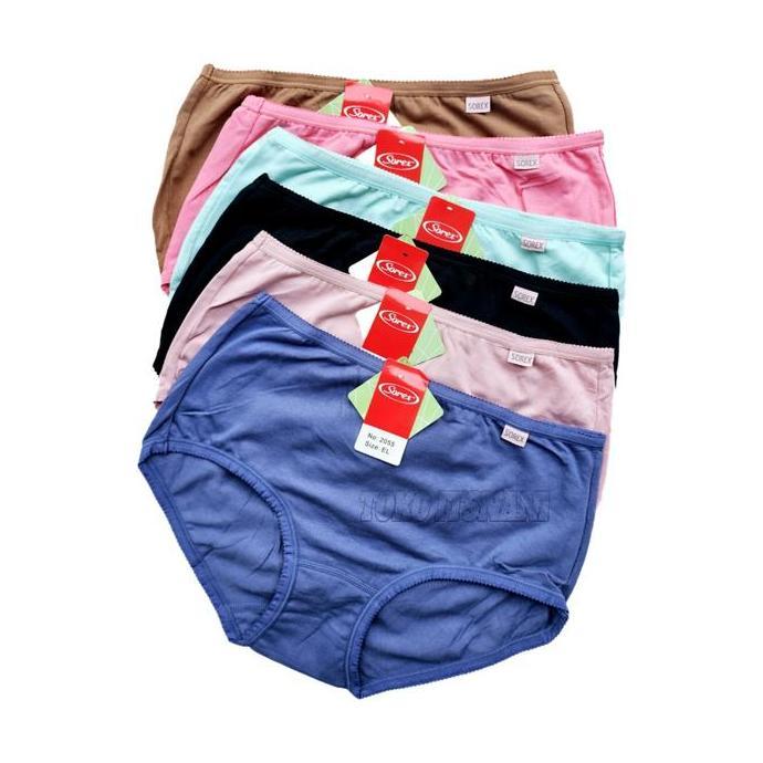Cd Wanita Sorex 2055 Cool Max Bahan Katun | Celana Dalam Cewek Sorek Isi 3-6pcs