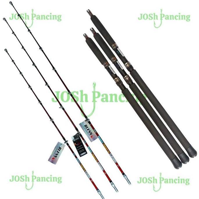 Bless Hunter Jigging 150 165 180Cm Joran Pancing Laut Jig Sambung Drat Butt Join Kuat 20Kg
