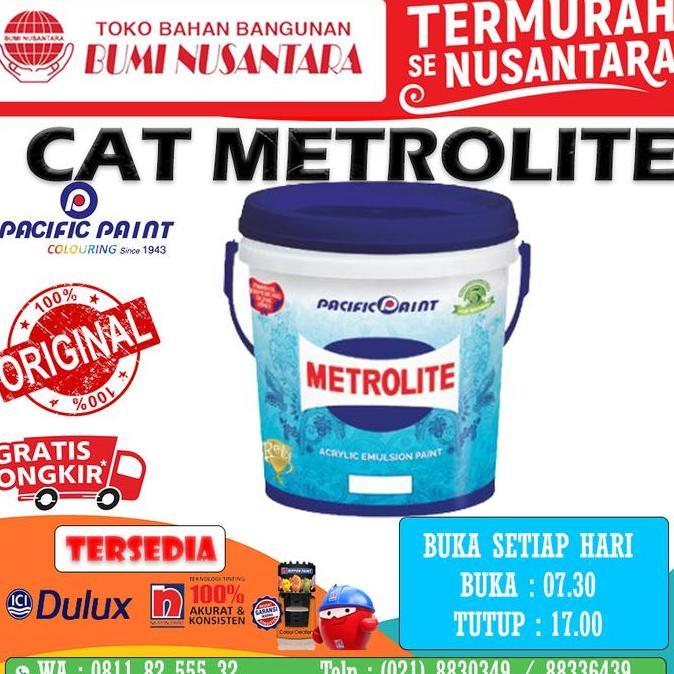 Cat- Cat Metrolite Putih 3L/4,3Kg Cat Tembok Metrolite Putih